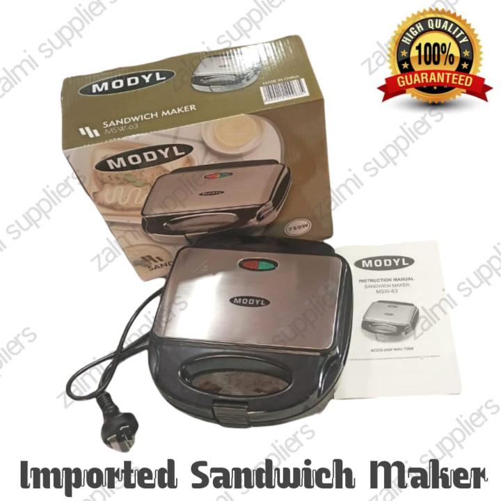 SANDWICH MAKER BRANDED 750W BLACK