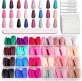 Nails 24 different colors, 576 pcs nails with box , beautiful nails for good , reusable, Coffin shapes and Different colors. 
