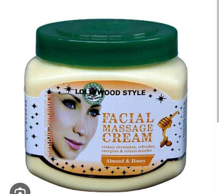 Facial Massage Cream Creases Circulation, Refresher & Relaxing Muscles Almond & Honey Extract.