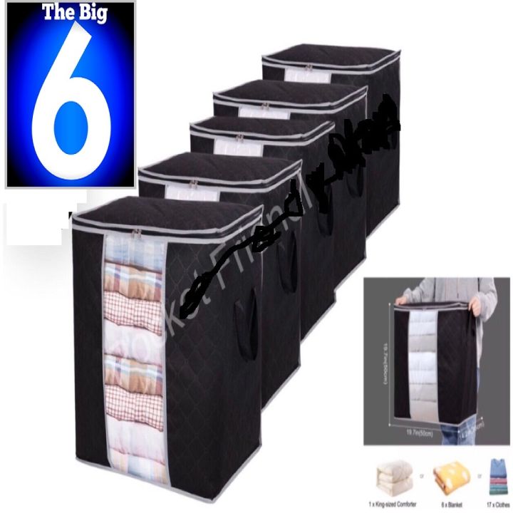 Large Foldable Storage Bag Organizer Clothes Storage Container for Blanket Comforter Clothing Bedding with Durable Handles, Grey