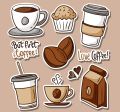 Coffee Sticker - 9 Stickers - Stickers for Laptop - Stickers for Mobile Back Cover 2 Inch X 2 Inch each sticker Size. 