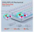 COOLERPLUS Wired Gaming Keyboard- 61 Keys Compact Mechanical Keyboard, LED Backlit, Red Switch. 