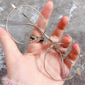 Optical Sunglasses Fashion Ins Trend Octagonal Anti-Blue Light Glasses Uv400 Protection Anti-Blue Light Vintage Eyeglasses for Computer Outdoor Travel Daily Wear Fashion Accessory Women Office Use. 