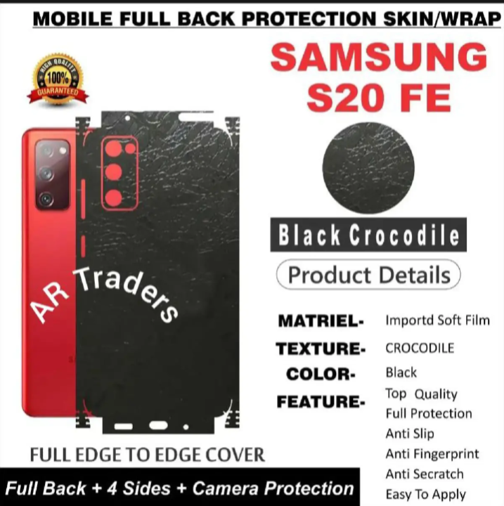 SAMSUNG S20 FE FULL BACK 360 premium Protection Skin / Wrap