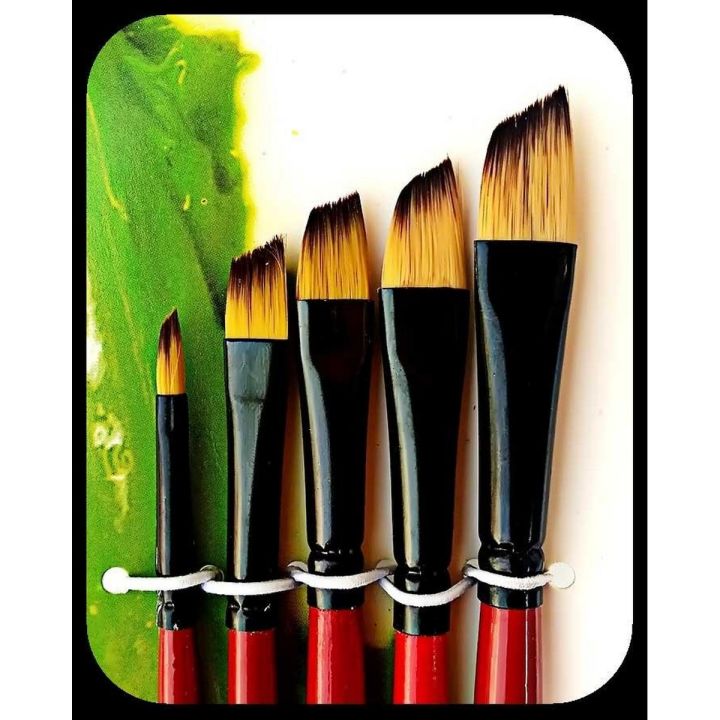 Angular Royal Art Paint Brush Set of 5 - High Quality Brushes