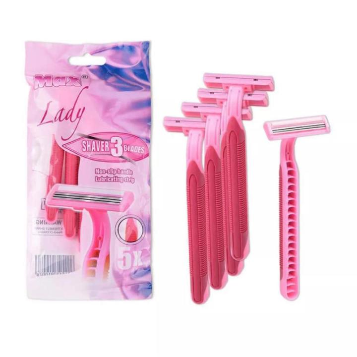 Original Max Lady Razor For Smooth & Shinny Flawless Skin, Pack Of 5 Piece