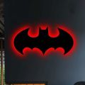 Batman LED Wall Light with Remote Control - Color Changing Modern Design for Boys' Rooms and Gaming Desks. 