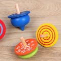 4pcs/set New Giochi Bambini Wood Beyblade 4.5cm Wooden Children's Leisure Hand Spinne Toys Fidget For Kids Classic Spinning Top. 