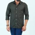 Denizen L/S Woven Shirt Green Olive Shirts Men 30868-1184. 