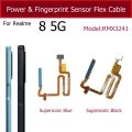 For Realme 7 5G 8 8S 5G 8i 9i Fingerprint Sensor Flex Cable Power Button Sensor Fingerprint Home Touch Sensor Flex Ribbon Parts. 