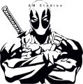 Deadpool Black & white canvas acrylic painting (3 sizes available) super hero marvel comic for condo Appartments new home, dinning room bedroom, drawing room, gift for wedding, birthday new year school college, handmade home decor product abstr. 