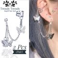 New Arrival Fashion Long Metal Butterfly Tassel Drop Earrings for Women Butterfly Elegant Women Earrings Butterfly Earring for Girls Trendy Trendy Earrings. 