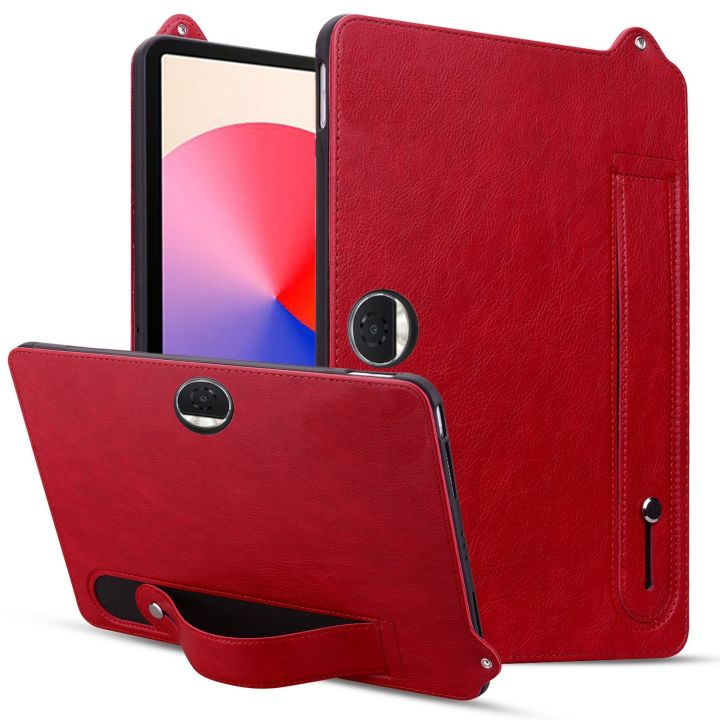 TPU Leather Back Tablet Case with Wristband For Honor MagicPad 2 12.3 2024