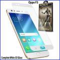 Oppo F3 Full White 9D|5D|6D|10D|11D|21D Tempered Glass Screen Protector Full Glue Edge To Edge For Oppo F3. 