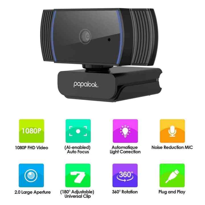 Webcam%201080P%20Full%20HD,%20PAPALOOK%20AF925%20Computer%20Camera%20with%20Microphone,%20Autofocus%20Web%20Cams%20for%20Desktop/Laptop/Mac,%20Works%20with%20Skype,%20Zoom,%20WebEx,%20Hangouts%20-%20Image%202