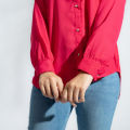 Women's Button Down Shirt Hot Pink. 