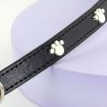 Dog Collar Leather Lead Small Dog Collar Puppy Supplies Pet Accessories Paws Leather Collar. 