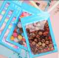 5 Pcs Resealable Holographic Bags, Smell Proof Mylar Pouch with Clear Window for Food Storage Party Favor Business Flat Zipper Closure Bag (Holographic Color, 2.75 x 4 Inch). 
