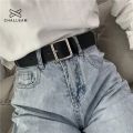 PU Leather Belt For Women Square Buckle Pin Buckle Black Jeans Belt Girls Chic Luxury Brand Fancy Vintage Strap Female Belts Size Adjustable Waist Belt For Girls. 