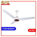 GFC AC DC Ceiling Fan - Ravi Model 56 Inch - 100% Pure Copper Wire - With Remote - 5 Years Brand Warranty - Energy Saver Fan. 