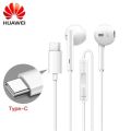 Original Huawei USB Type-C Headphones with Mic In-Ear Headset CM33 for Huawei/Honor/Xiaomi/Samsung USB-C Cell Phones. 