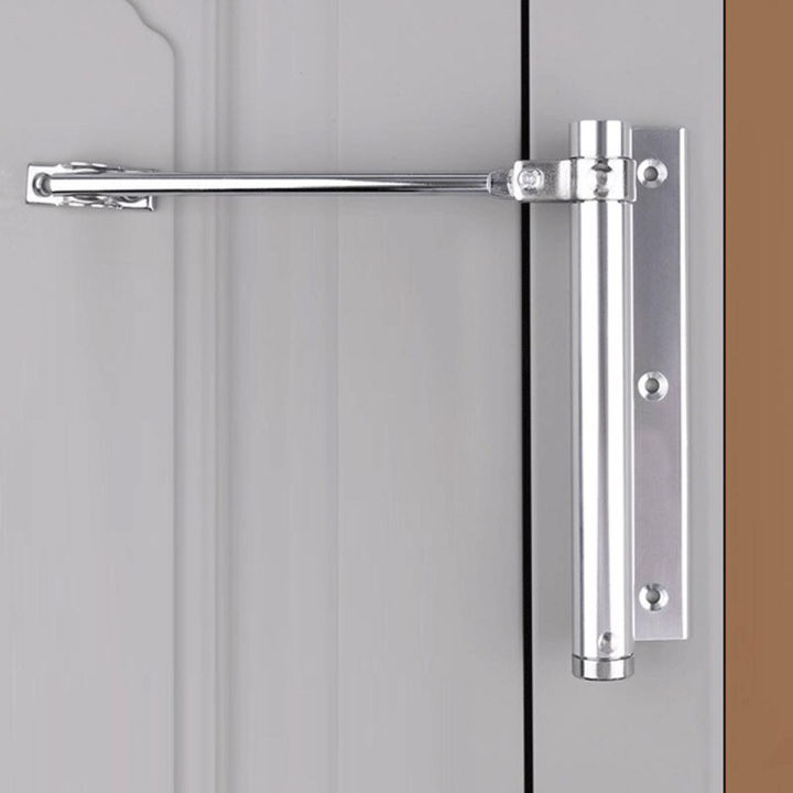 Adjustable Door Closer, Aluminum Alloy Automatic Door Closer, Spring Automatic Door Closing Device, Suitable For Many Types Of Door Hinge Household Automatic Door Spring for Fire Rated Door