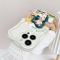 FELMYST for OPPO A18 A38 Back Cover for Girls Cream Texture Wavy Edge Soft Silicone Phone Case. 