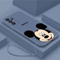 Samsung Galaxy A06 A16 Luxury Cute Mickey Mouse Casing Matte Liquid Silicon Back TPU Soft Case Cover. 