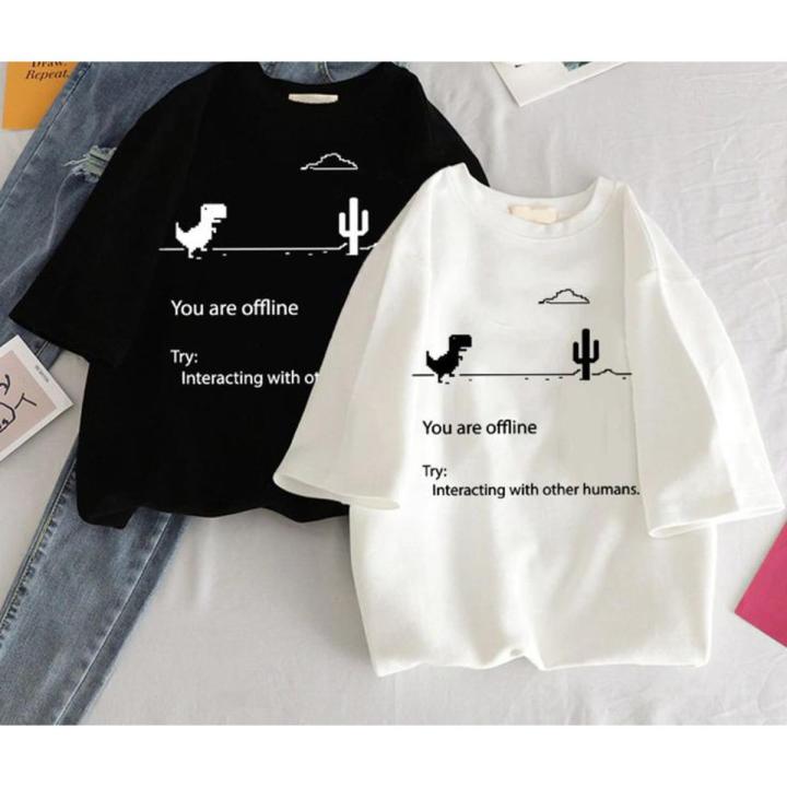 You%20Are%20Offline%20Summer%20Printed%20Half%20Sleeves%20O%20Neck%20T%20Shirt%20For%20Women%20-%20Image%203