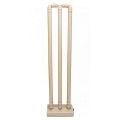 Plastic Wickets with Bails and Stand – Brown. 