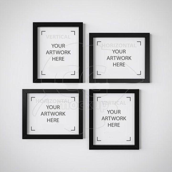 Custom Print Your 4 Images Wall Hanging Glass Photo Frame in Premium Glossy Photo Paper A4 8x12” size for Home Decor, Wall Decor and Decoration Accessories