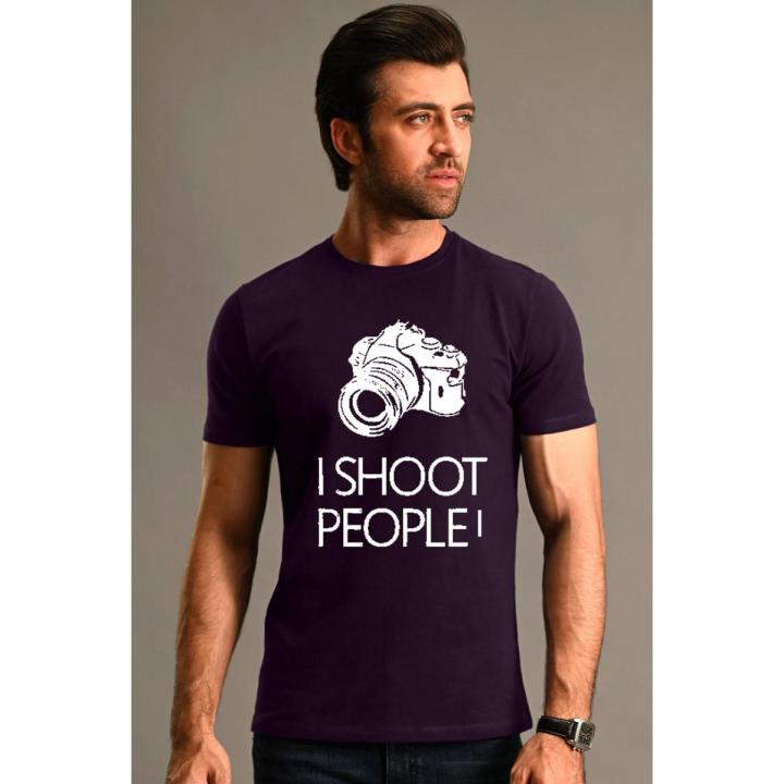 Eighteen80 I Shoot People Printed Round Neck Half Sleeves T Shirt