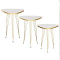 Mdf Wood Triangle Nesting Table With Metal Stand Set of 3 Round table Table Decoration coffee table round coffee table dining table Nesting table set Side Table Coffee Table nesting table Decor. 