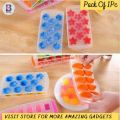 Silicon Ice Cubes Tray Multipurpose Fruit Shapes Ice Cube Tray Cute Silicone Chocolate Mold Maker Ice Cube Tray Freeze Mould Bar Pudding Jelly Color Random. 