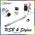 Artisan – 3 in 1 Touch Screen Ballpoint Pen (Stylus Pen) having USB Flash Drive Pen Drive USB Memory Stick USB Disk 8GB 16GB 32GB 64GB with Box can present as gift. 