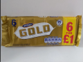 Mcvities Gold Crunchy Biscuit Bars with a Caramel Flavour Coating 6pk (Imported). 