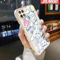 JIUMOO Case For OPPO A15 A15s A35 4G Case Cartoon Cinnamoroll Pattern Luxury Plating Phone Case Side Edge Pattern Shockproof Soft Shell Full Cover Camera Lens Protection Casing. 