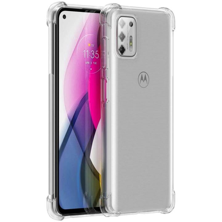 For Motorola Moto G Stylus 2021 Transparent Soft Gel TPU Reinforced Corners Cushion Bumper Shockproof Drop Protection Case Cover