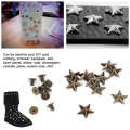 10Pcs Metal Star Studs Rivet Spike Screws for Leathercraft DIY Clothing Bags. 