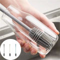 1Pcs Soft Rubber Cup Brush Kitchen Cleaning Tools Long Handle Drink Wineglass Bottle Glass Cup Washing kitchen cleaning tools. 