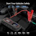 Jump Starter Power Pack, Fast Charging 12V Car Jump Starter, Car Battery Booster, Portable Power Bank Charger with Digital LED Screen for Up To 6L Gas or 3L Diesel Engines. 