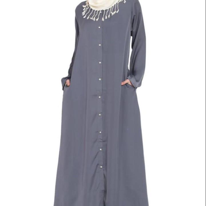 GREY PLAIN NIDA ABAYA