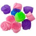 10 Pcs Silicone Rose Muffin Cookie Cup Cake Baking Mold Chocolate Maker Mould. 