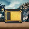 (New)Wireless Earphones Shockproof Bumblebee Carbon Fiber Protective Case with Switch For AirPods Pro. 