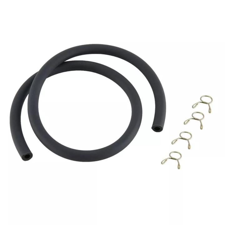 Fuel Petrol Inline Filter Hose Pipe With Clips 7 Inches Universal For 2 Stroke Mini Moto Dirt Bike (Pack of 2)