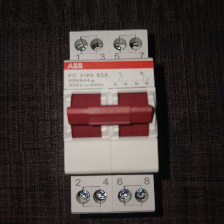 ABB Chang Over breaker type 63amp 2 pole