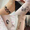 60pcs/set Black Tattoos Adhesive Sticker for Women Men Leg Neck Succubus Boys Girls Couple Tattoos Waterproof Removable. 