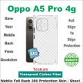 Oppo A5 Pro 4G full Back 360 Protection skin wrap / protection sheet with camera and 4 sides protection top quality. 