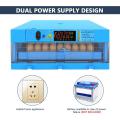 64 Automatic Eggs Incubator for Hatching Eggs, Intelligent Dual Power Chicken Duck Hatcher with Digital LED Display/Auto Temperature Control for Chickens, Birds, Ducks, Family Use for Hatching Eggs, Blue. 