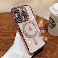 Luxury Crystal Diamond Clear Case For iPhone 15 11 12 13 14 Pro Max Plus Bling Sparkly Magsafe Magnetic Wireless Charging Cover. 